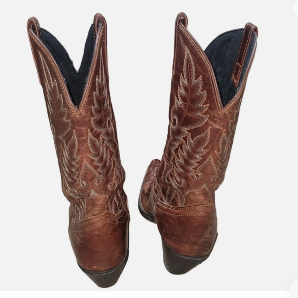 Laredo Madison Collection Brown Leather Western Women's Mid Calf Boots Size 8​ - Picture 3 of 6